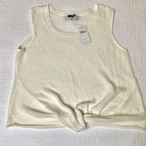 Splendid knotted front cream tank top Large
